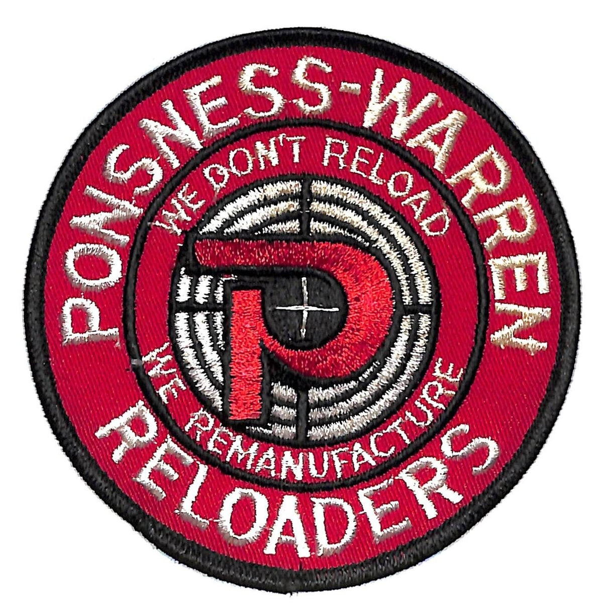 Ponsness Warren Reloaders c1980's Emb. Patch 3 3/4" VGC NOS Scarce
