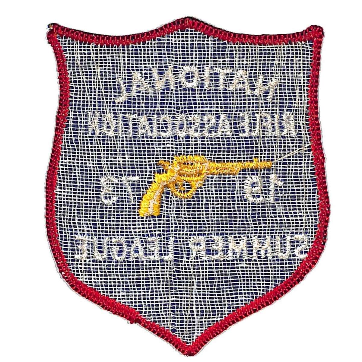 NRA Summer League 1973 Vintage Embroidered Patch 3 1/2" Pistol NOS VGC