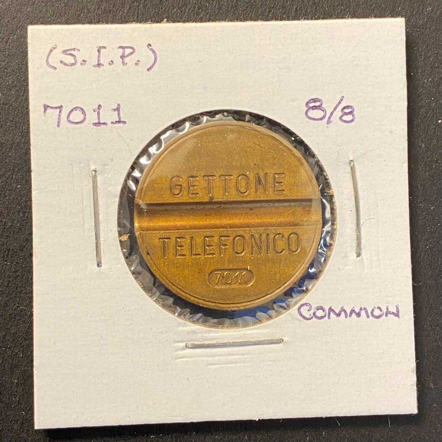 Gettone Telefonico Public Telephone Token 1970 Italy Bronze 24.5mm 7.2g #7011 VG