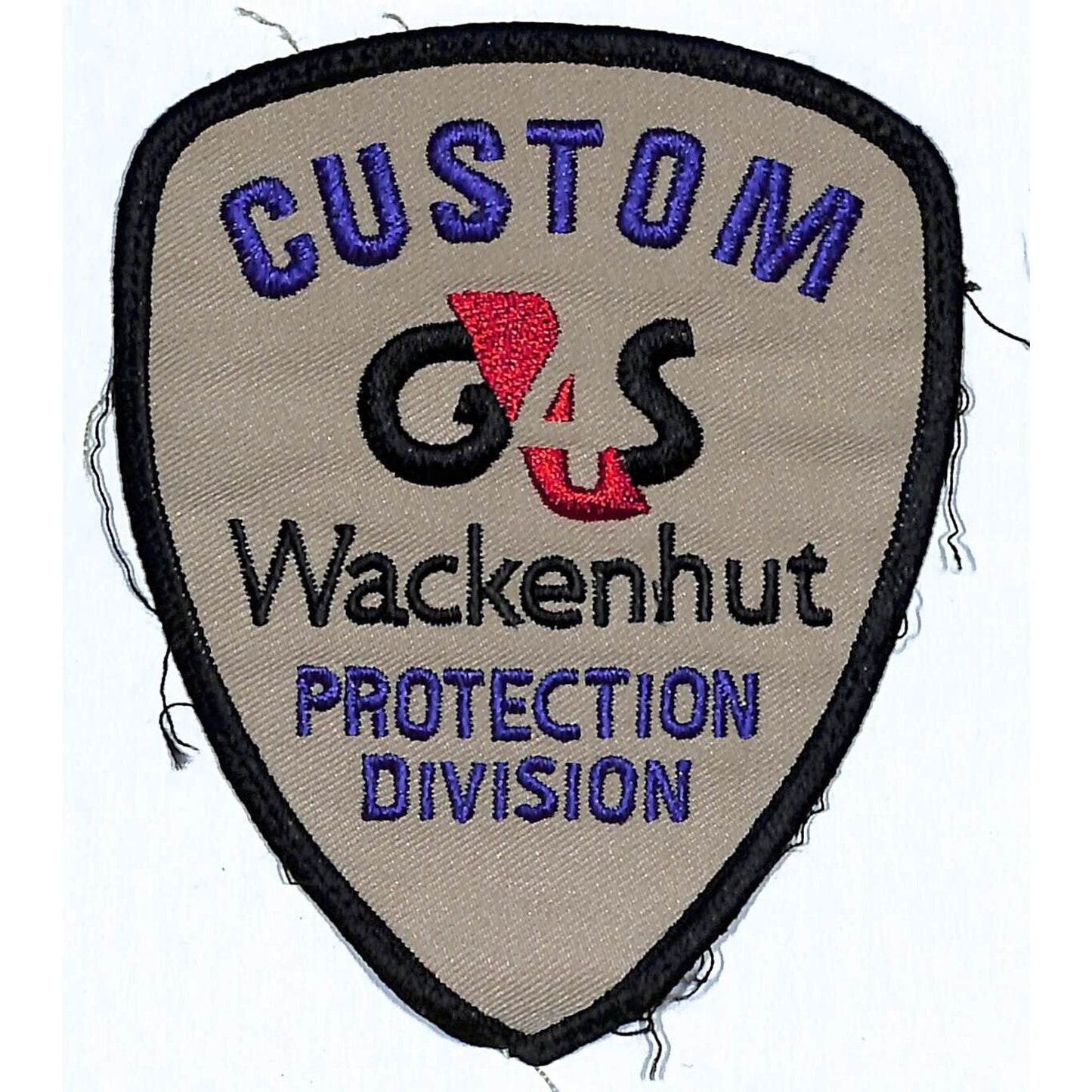 Wackenhut Custom Protection Gaurd Embr. Patch c1970's-80's? 4"h (#7) Scarce