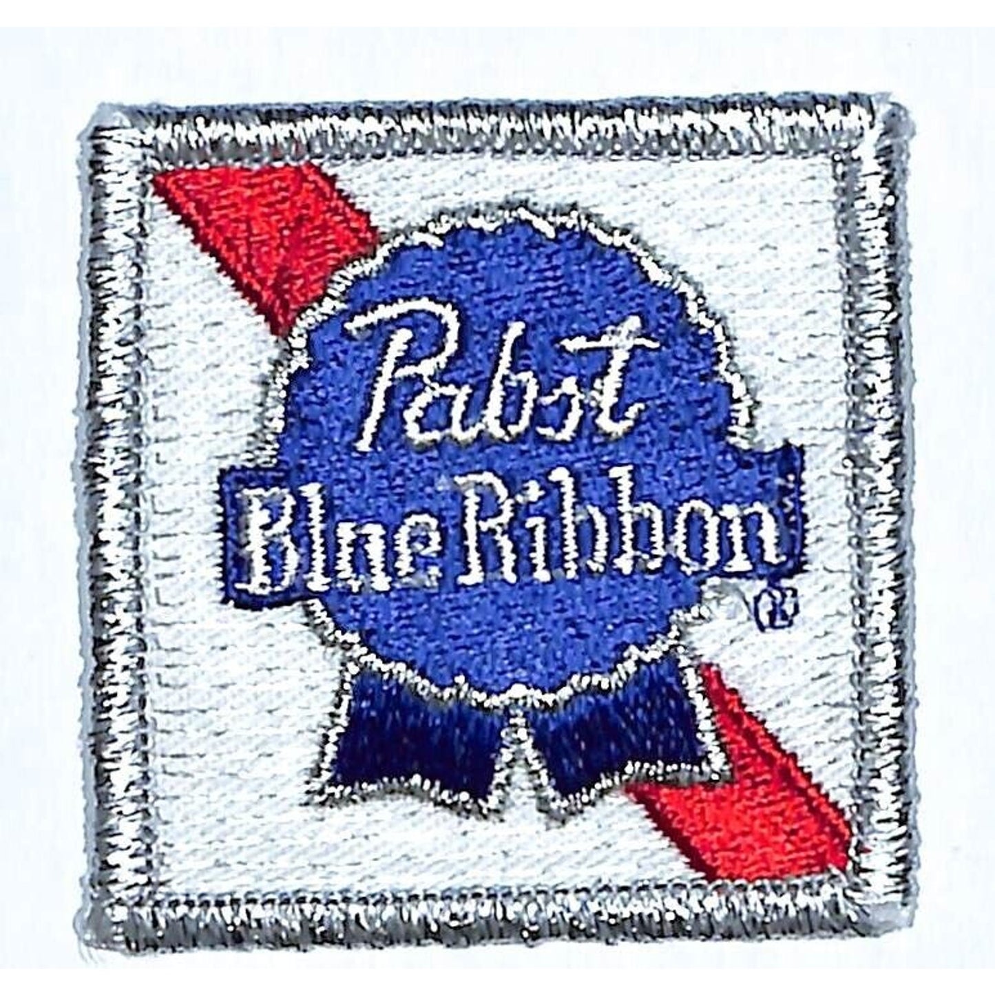 Pabst Blue Ribbon Beer Patch Vintage 2" w/ Glitter Thread Borders c1975-85 (#5)