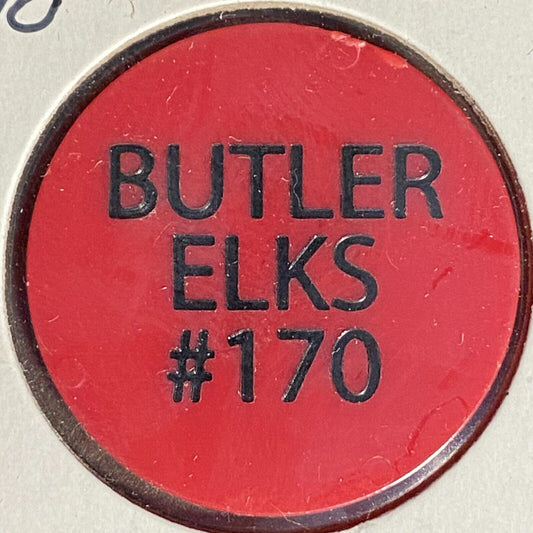 Butler, PA BPOE Elks Post 170 Plastic Drink Token Good For "$2.00"