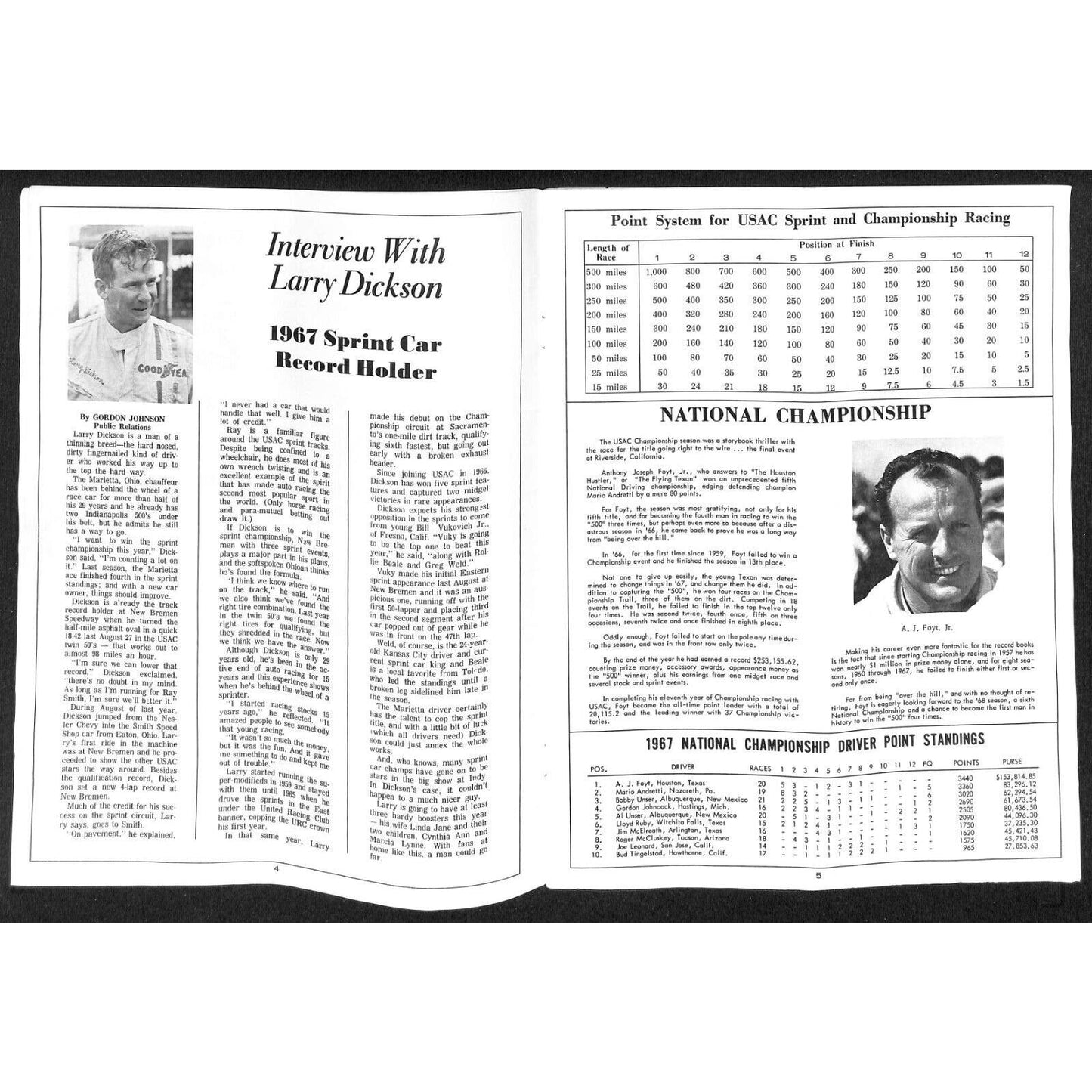 New Bremen Speedway Auto Racing Program 7/14 1968 35pp Scarce