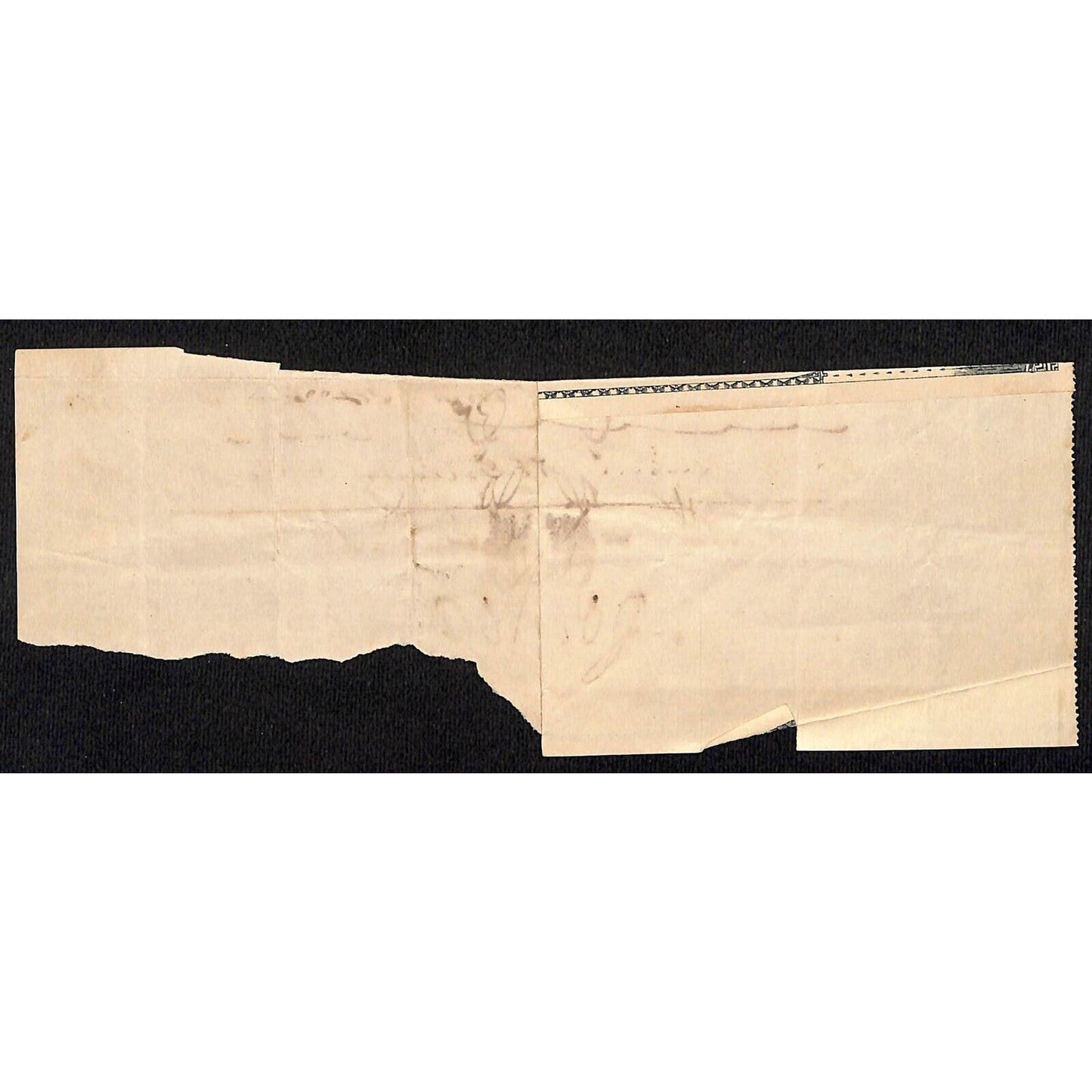 1892 Pennsylvania ? Promissory Note w/ Ship at Sea Vignette Damage