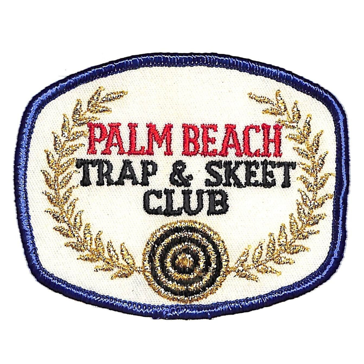 Palm Beach Trap & Skeet Club Bullseye Vintage Emb. Patch c1980s Glitter*