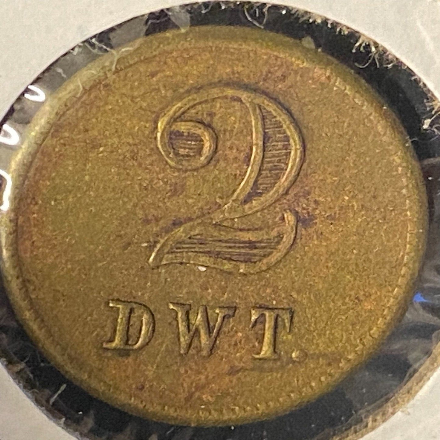 2 Pennyweight Penny Weights / 2 DWT* Brass 18.5mm 3.2g Brass Token