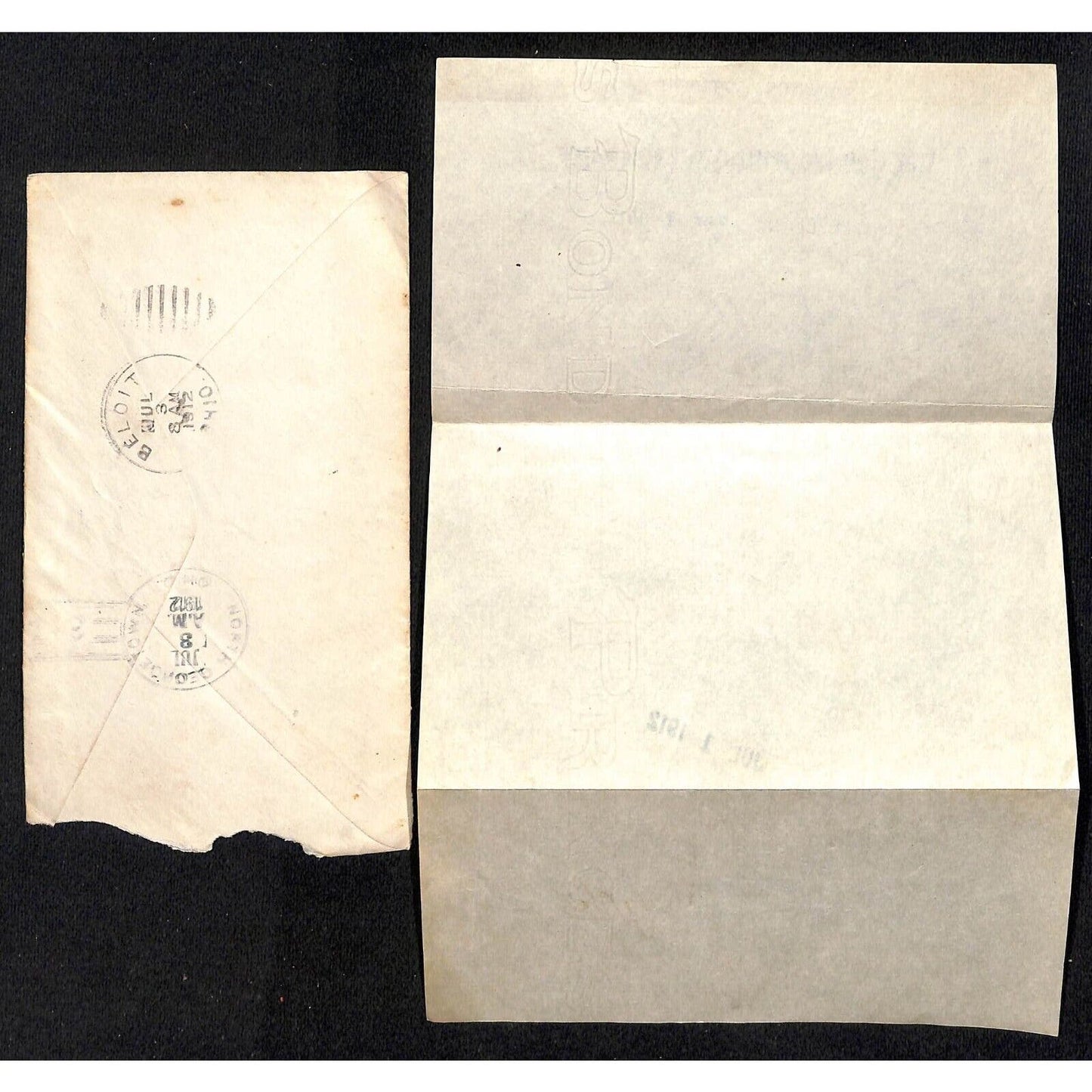 Geo. Worthington Co. / Samuel Wang Co* North Georgetown 1912 Statement & Cover