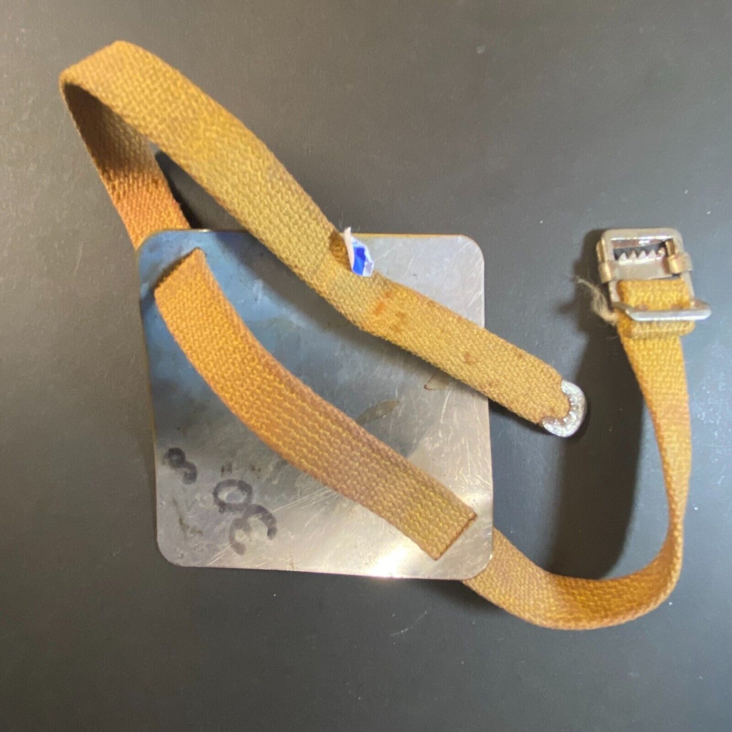 AAA Street Safety School Patrol Polished Alum. Enameled Arm Band c1950's Scarce