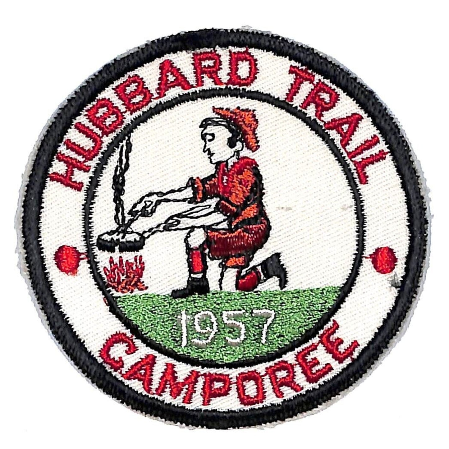 Boy Scouts BSA 1957 Hubbard Trail District Camporee Cooking Patch Scarce