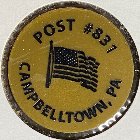 Campbelltown, PA AL Post 831 Plastic Drink Token G/F One Mixed Drink