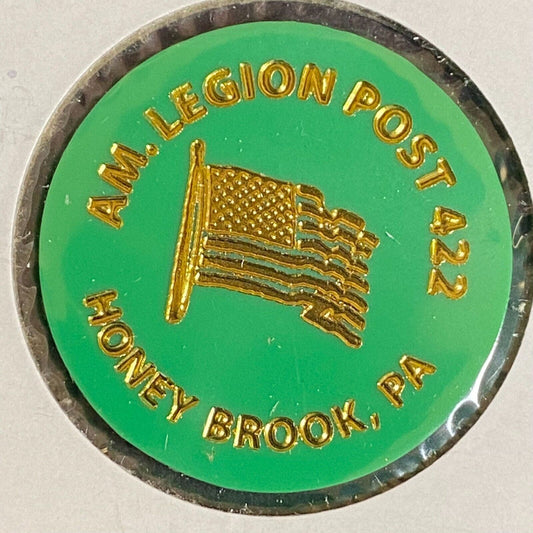 Honey Brook, PA A.M. Legion 422 c1970's-80's Plastic "Bottle Beer" Token