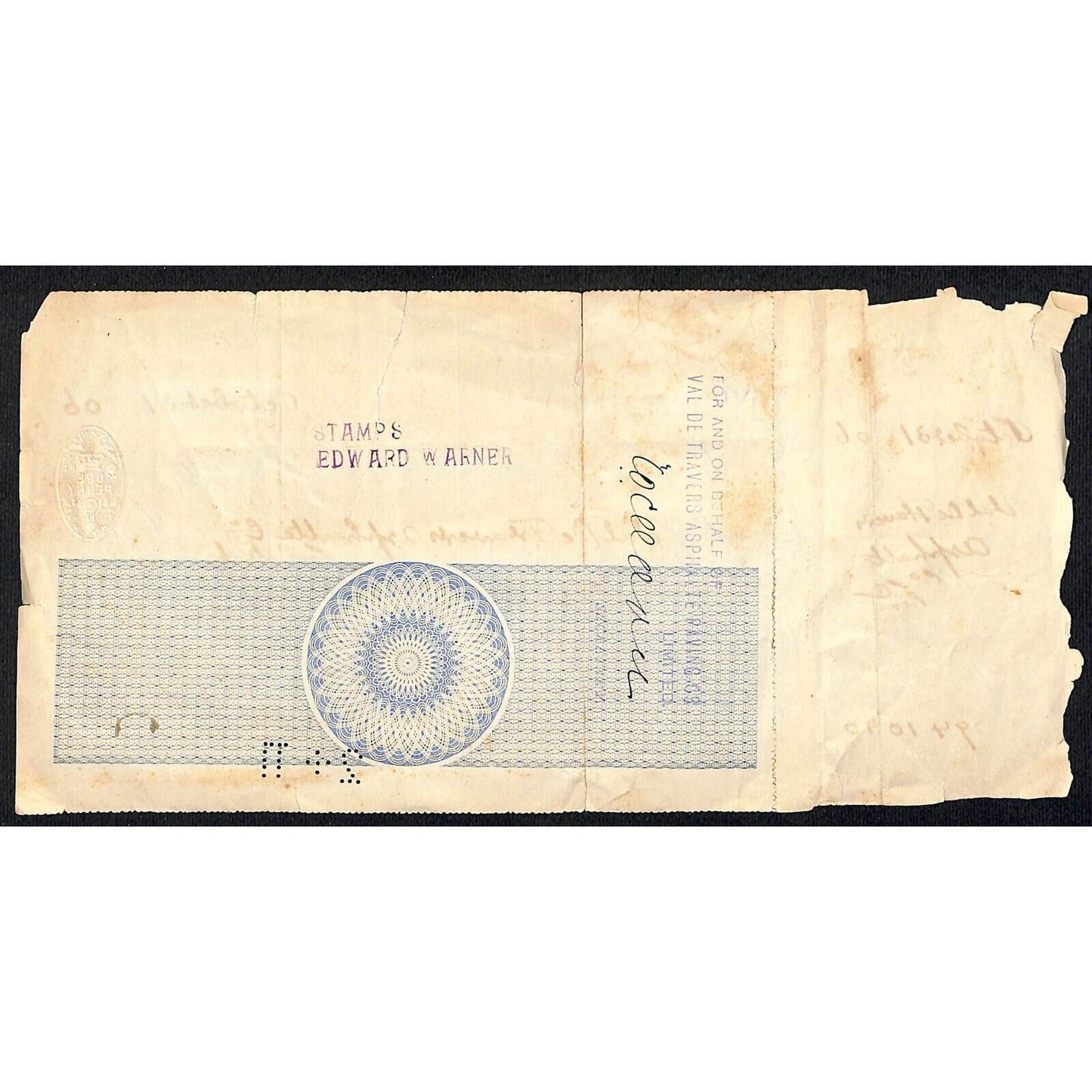 1906 William Johnson & Co. London County Banking Co. Check