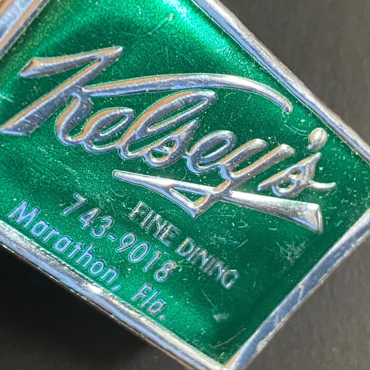 Kelsey's Fine Dining Restaurant Marathon, FL Foil Vintage Matchbox VGC Scarce