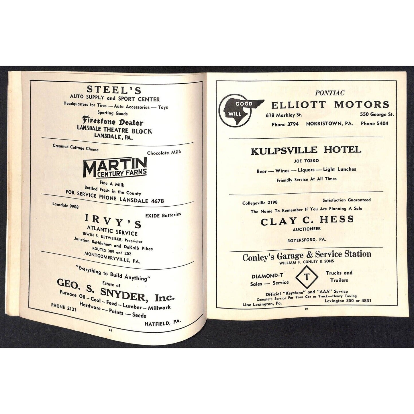 Hatfield Speedway 1950 ARDC Auto Racing Program Art Cross Cover 42pp* Scarce