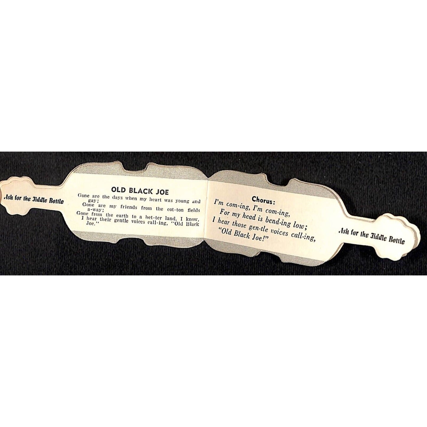 "Songs We Love to Sing" Stephen Foster Bardstown, KY 1937 Small Die Cut Booklet
