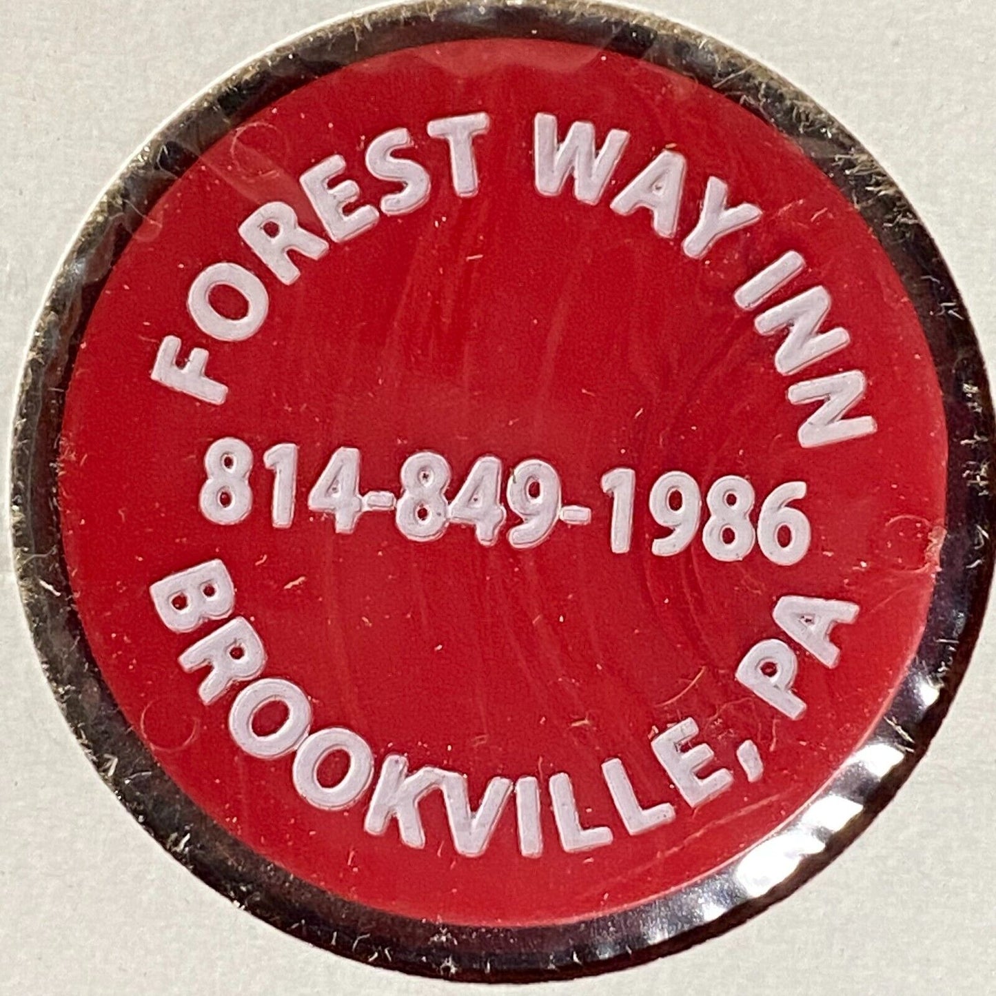 Brookville, PA Forest Way Inn Plastic Token G/F Bottle