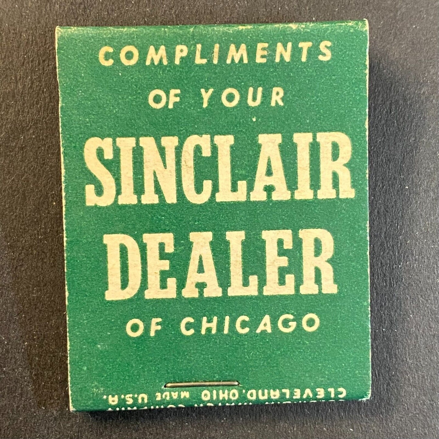 WJJD WNMP Collage Football Sinclair Chicago c1950's Full Matchbook Scarce