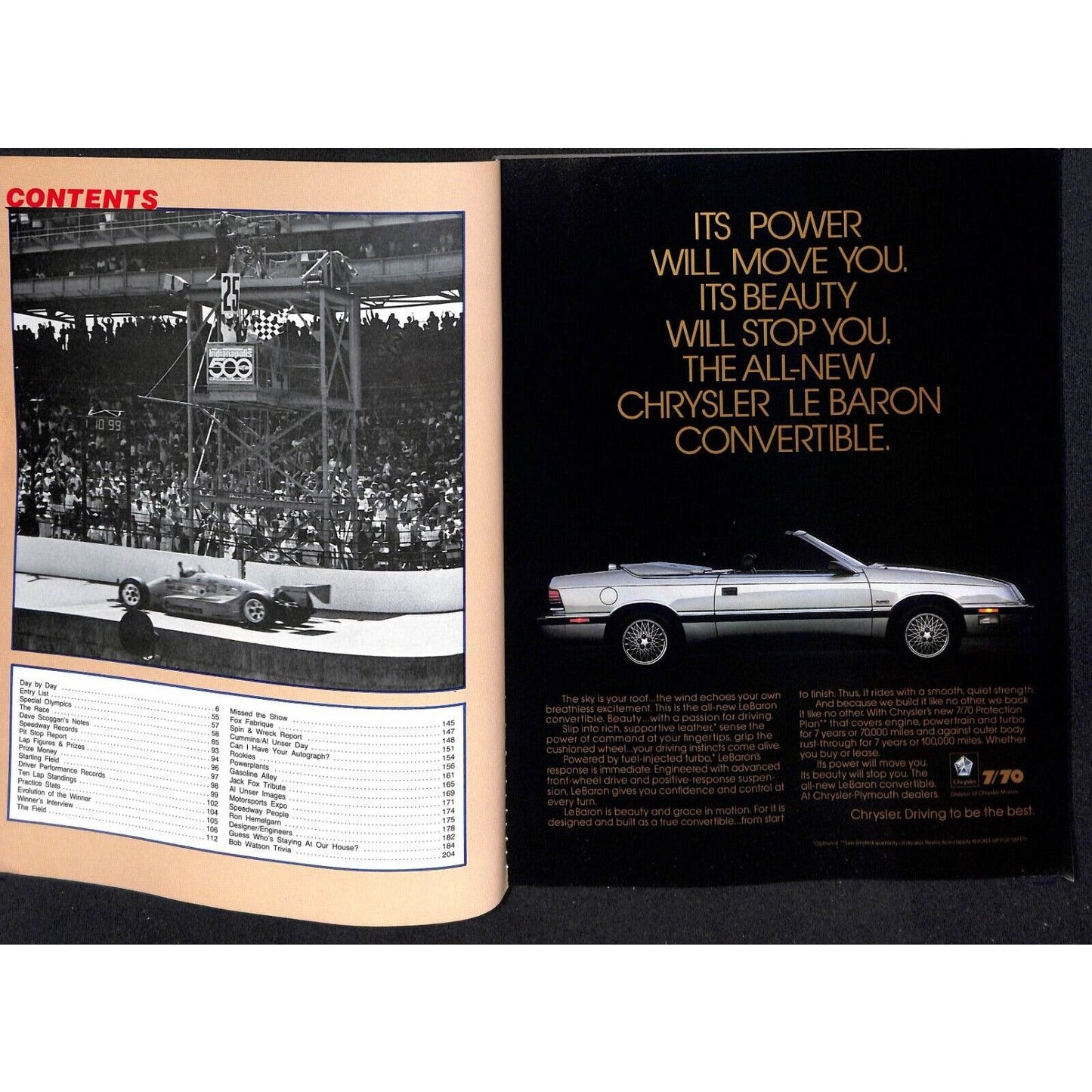 1987 Hungness Indianapolis 500 Yearbook Racing VGC 203pp 1lb 5oz
