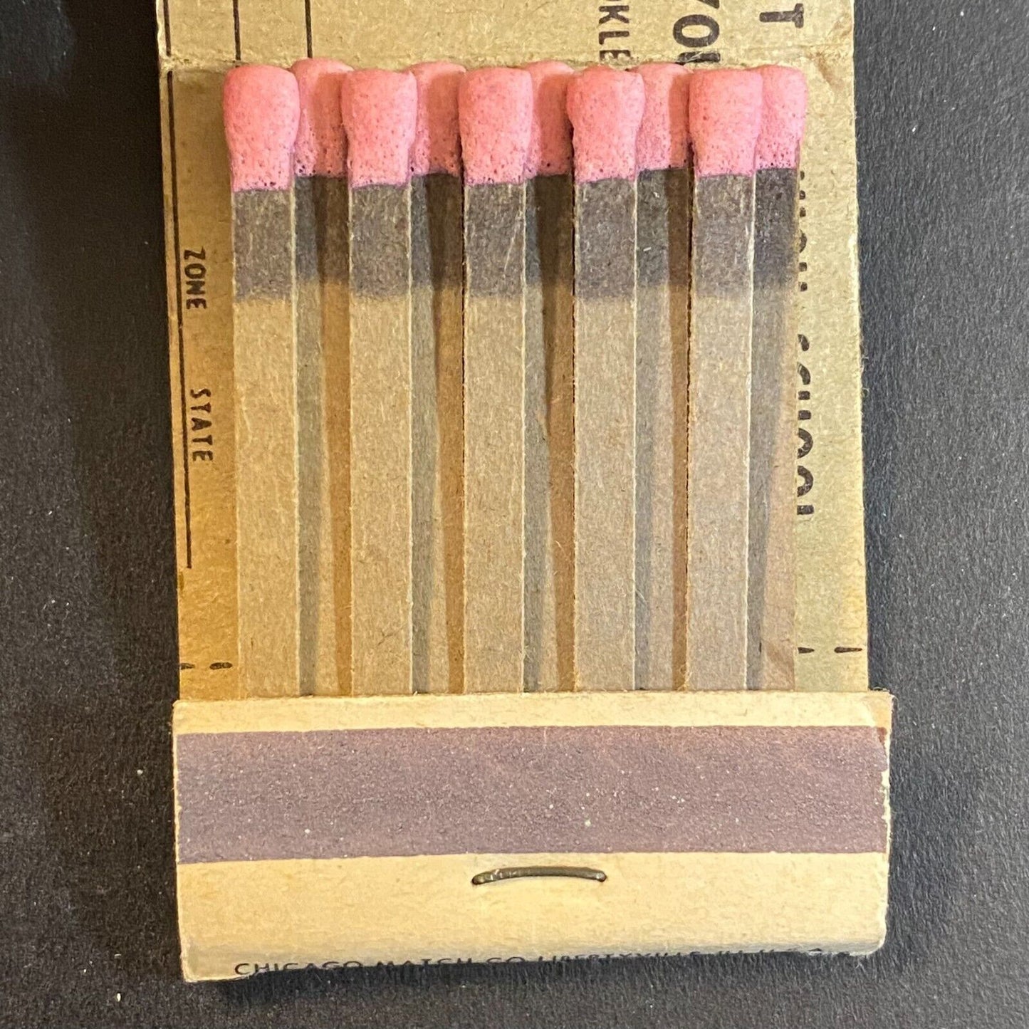 High School Diploma Mail Order Course c1950's-63 Full Matchbook VGC