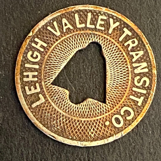 Lehigh Valley Transit Co (Allentown, PA) "Fare Check" Transit Token 16mm (#12)