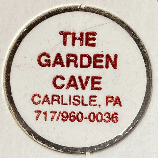 Carlisle, PA The Garden Cave Plastic Token G/F One Bottle Beer
