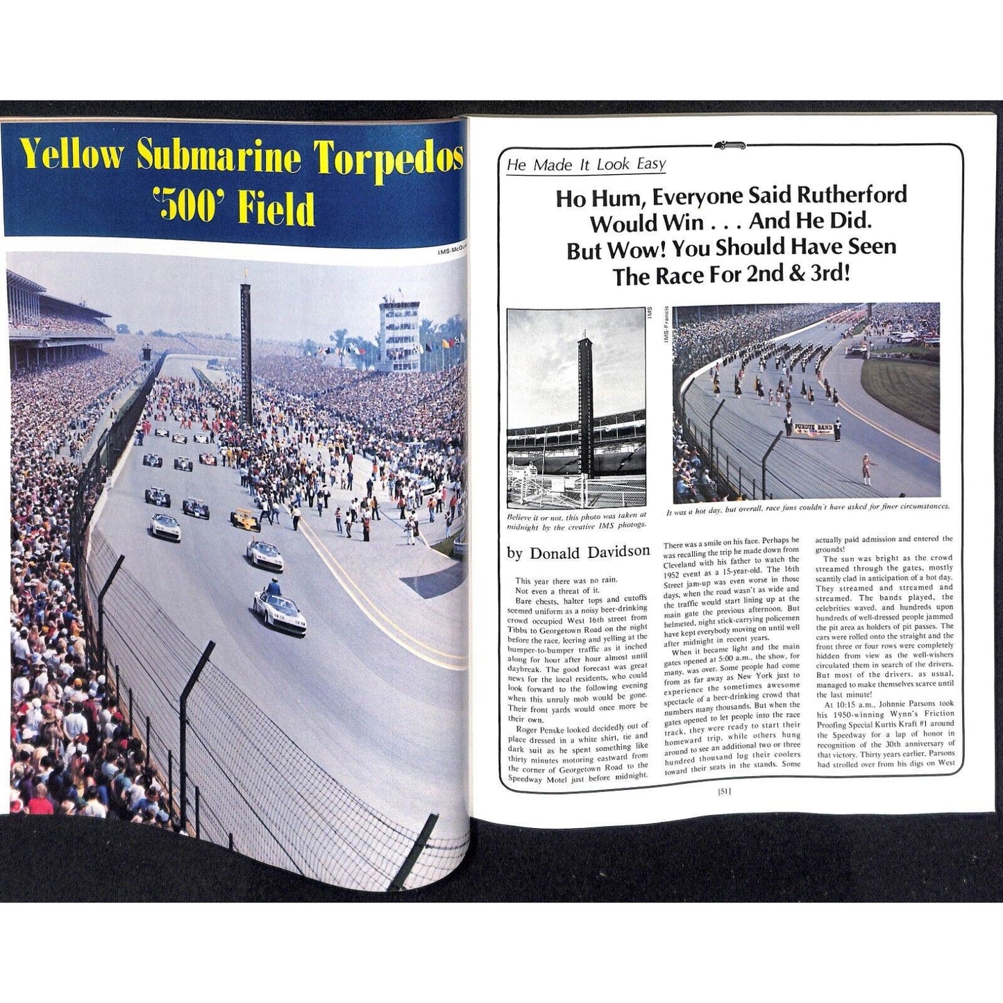 1980 Hungness Indianapolis 500 Yearbook Racing VGC 219pp 1lb 6oz