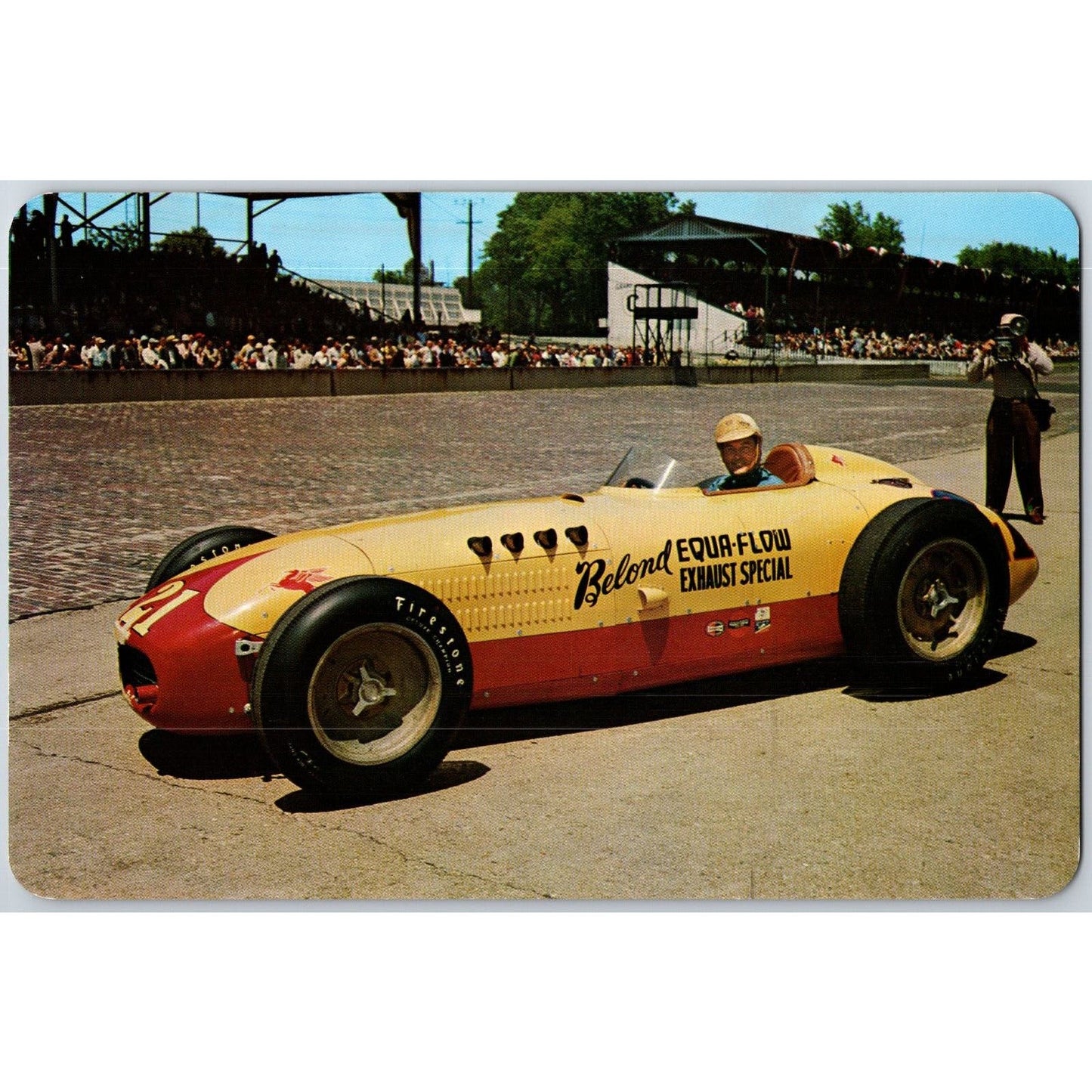 Johnny Parsons #21 Indianapolis Motor Speedway Indy 500 1950 Giant Postcard 6x9