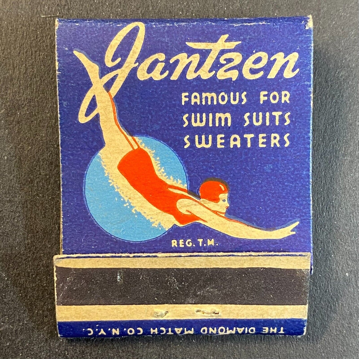 Jantzen Swim Suits Sweaters c1948 Near Full (-1) Matchbook Scarce