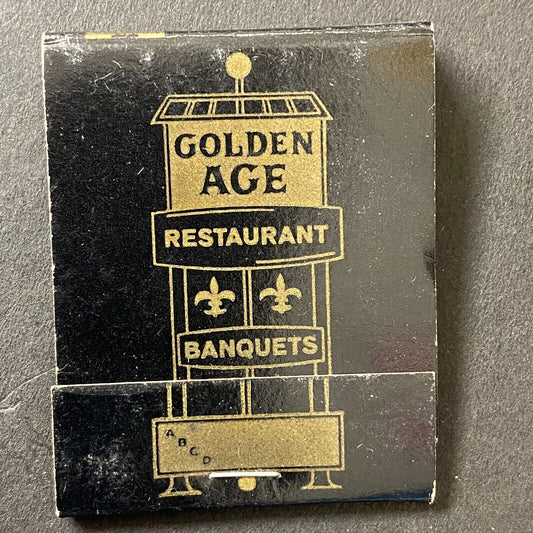 Golden Age Restaurant Oak Lawn, IL Full Matchbook c1974-80's