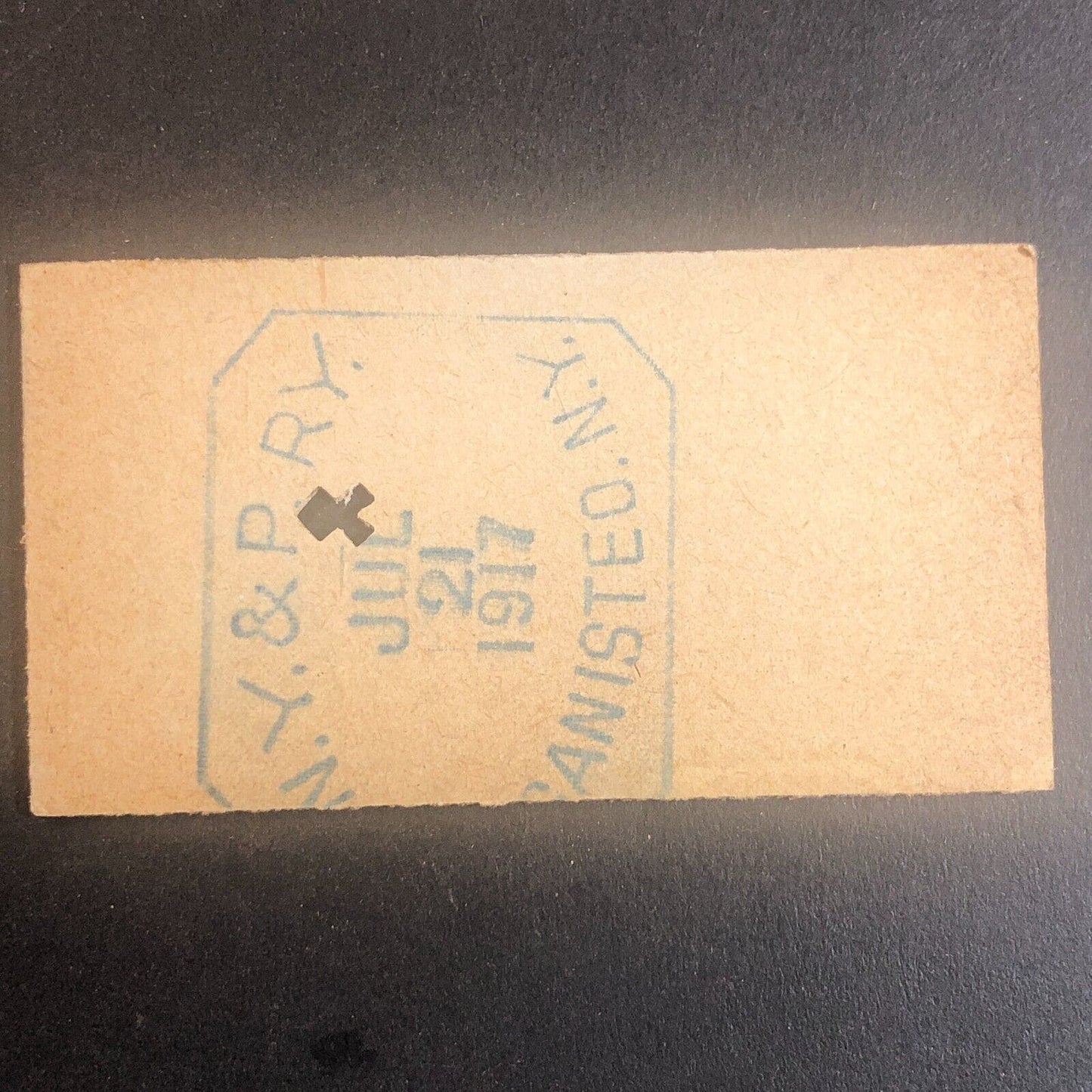 New York & Pennsylvania Railroad July 21 1917 Greenwood, NY Ticket #53593