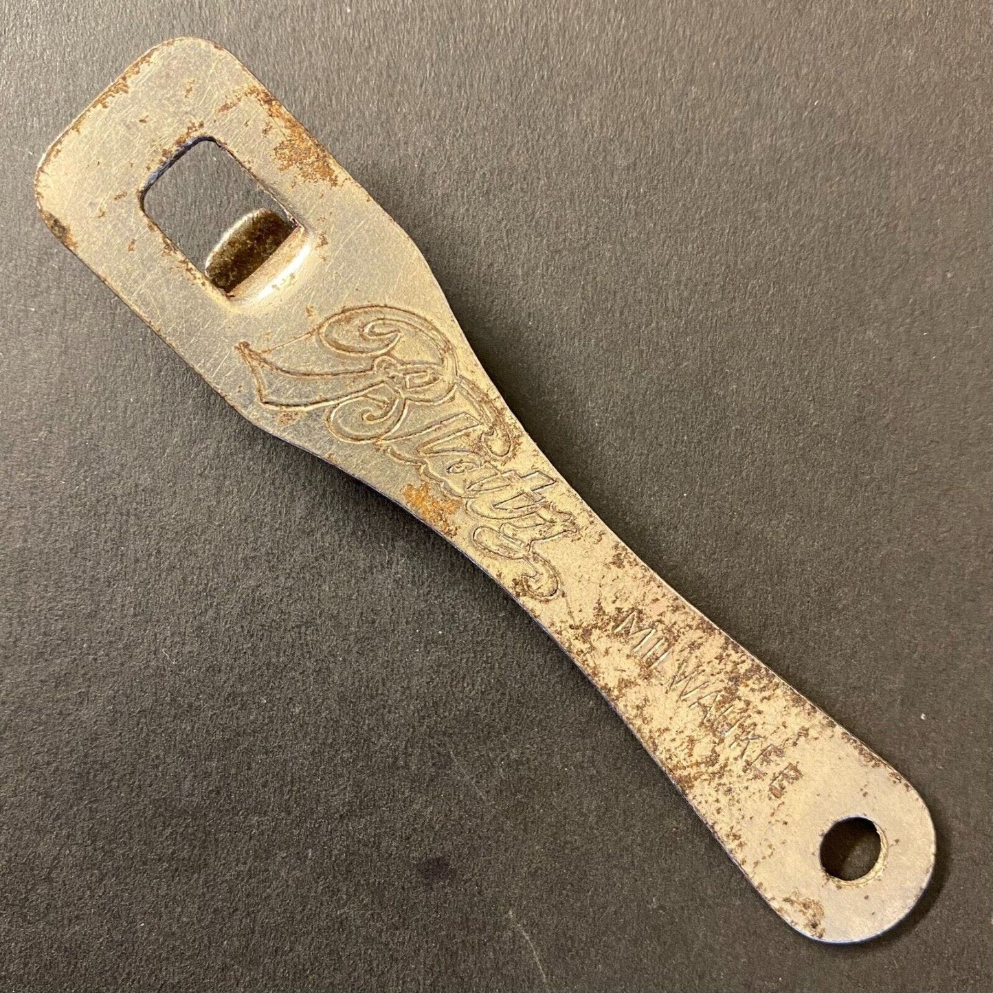 Blatz Milwaukee Vintage Steel Bottle Opener 3 1/2"