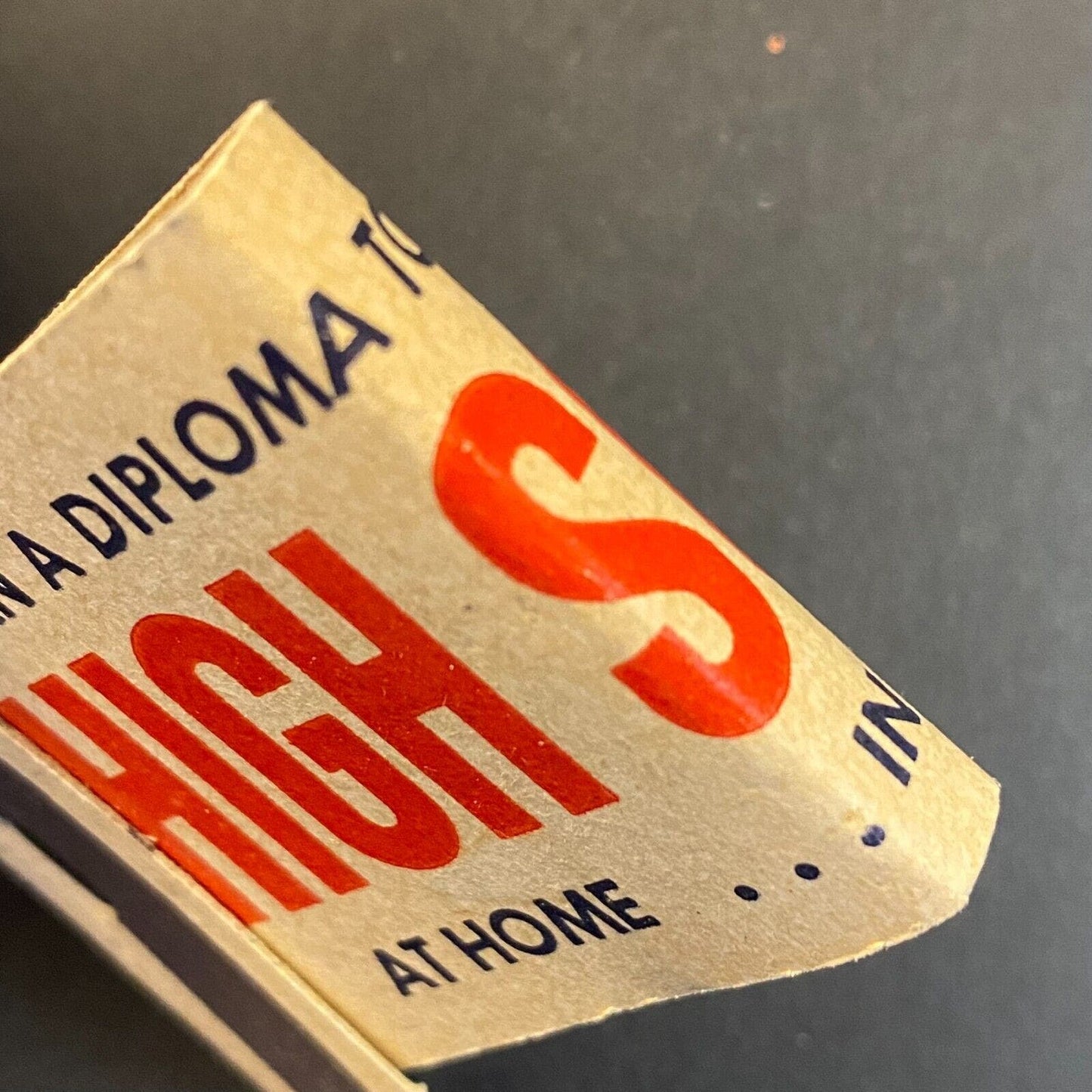 Earn Your High School Diploma From Home c1950's-65 Full Matchbook VGC Scarce
