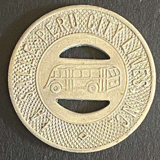 LaSalle Peru City Lines G/F One Fare Bus Transit Token 20mm VGC