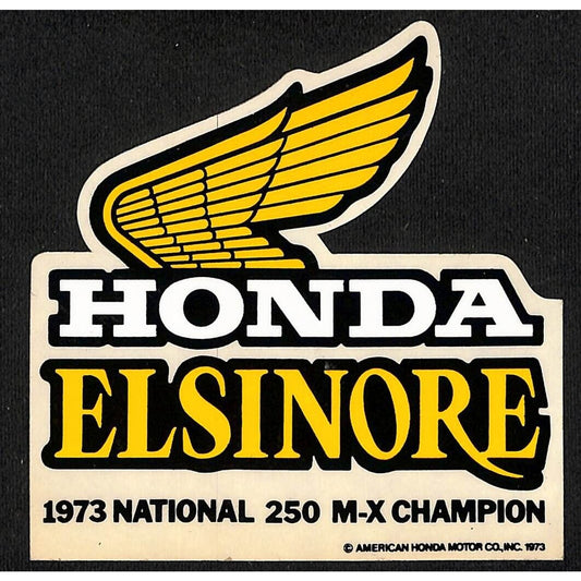 Honda Elsinore 1973 National 250 M-X Champion Motorcycle Original Sticker (#1)