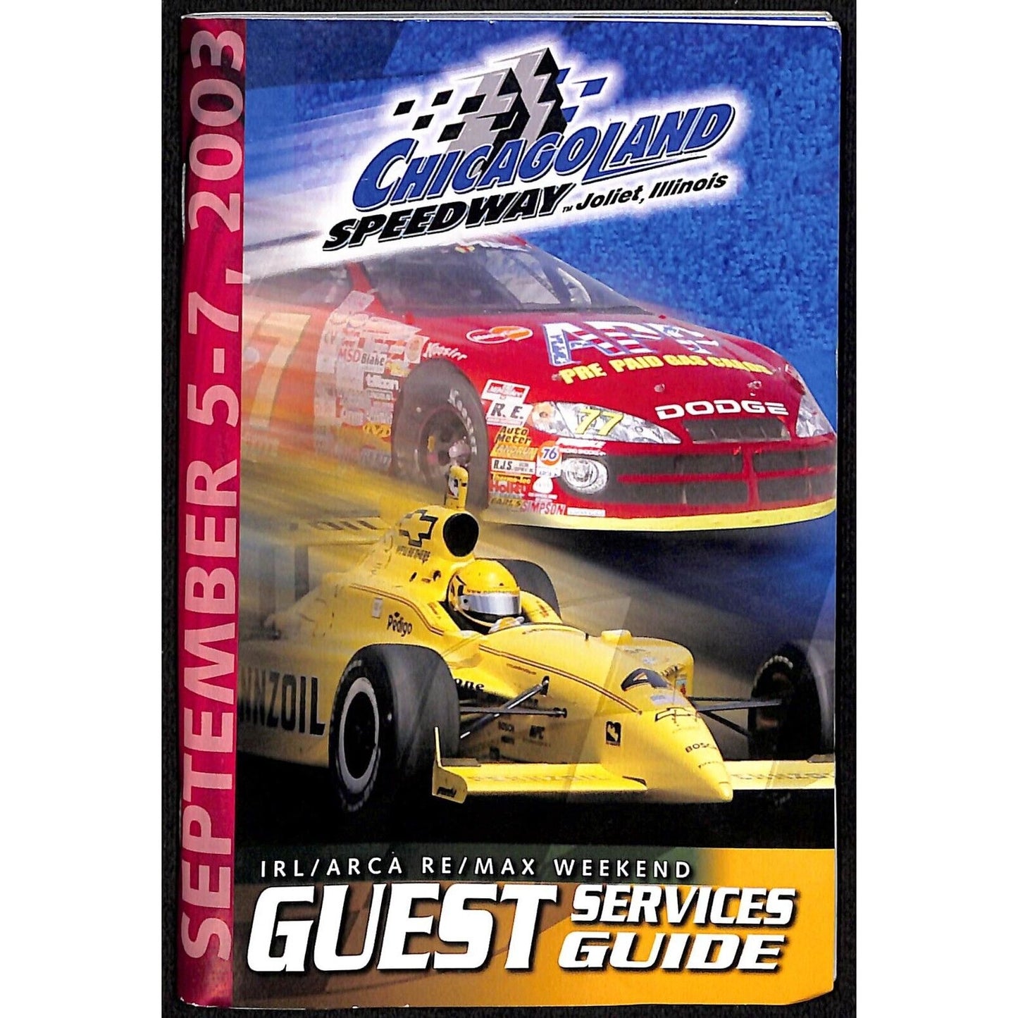 2003 Chicagoland Speedway IRL / ARCA Weekend Guest Services Guide 16pp VGC NOS
