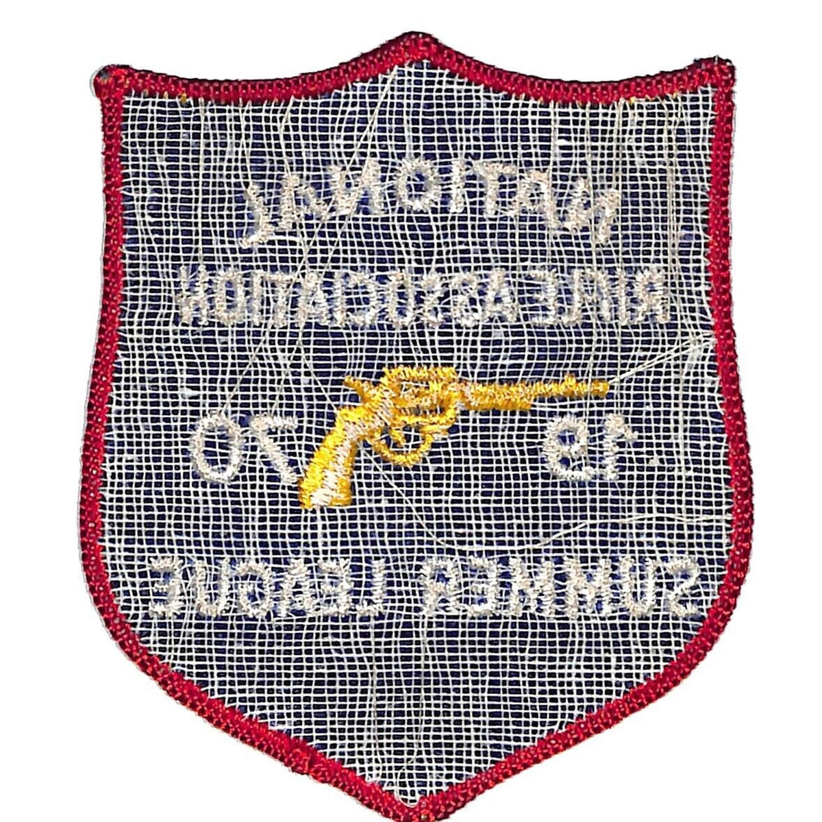 NRA Summer League 1970 Vintage Embroidered Patch 3 1/2" - Pistol NOS VGC
