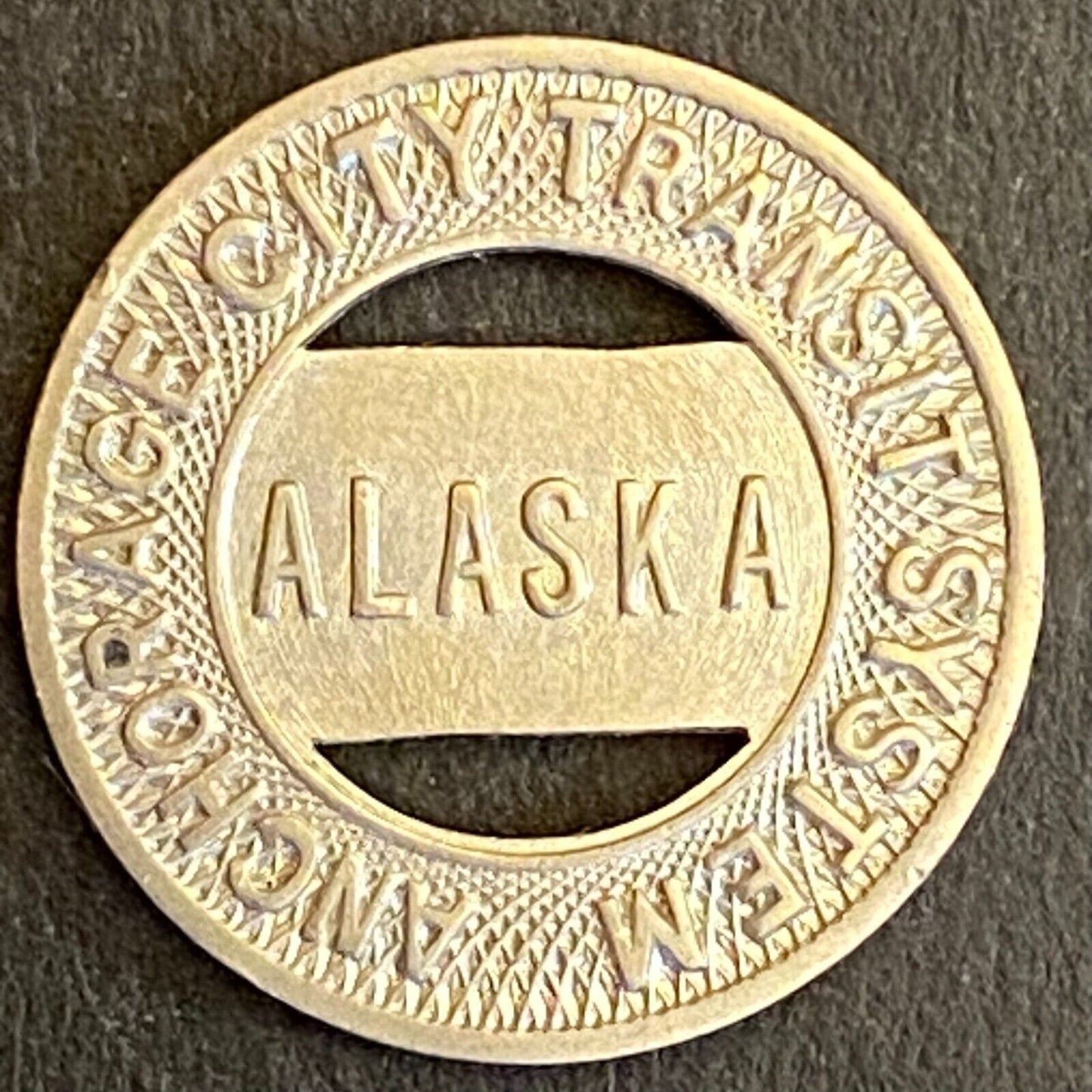 Anchorage City Transit System Alaska G/F One Fare Zone One Token 16mm Scarce (#2