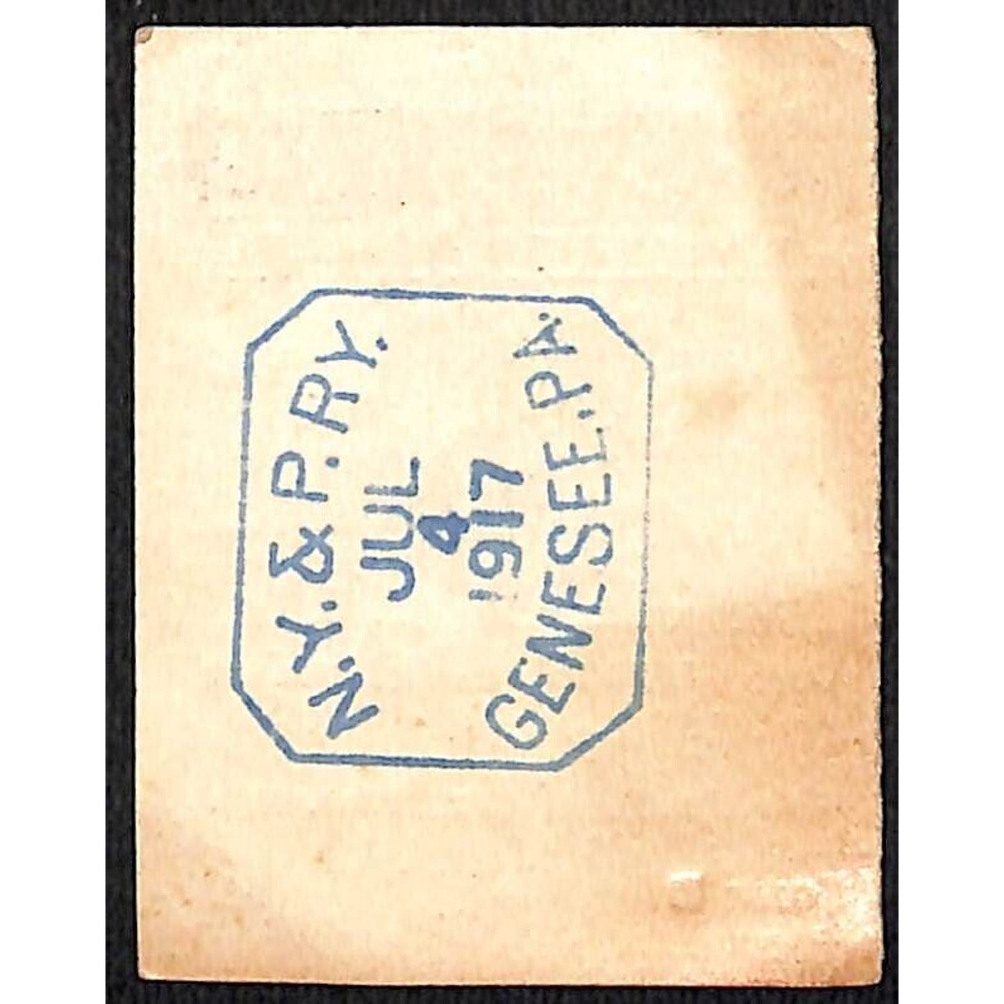New York & Pennsylvania Railroad 1917 Genesee, PA Excursion Ticket Stub #6562