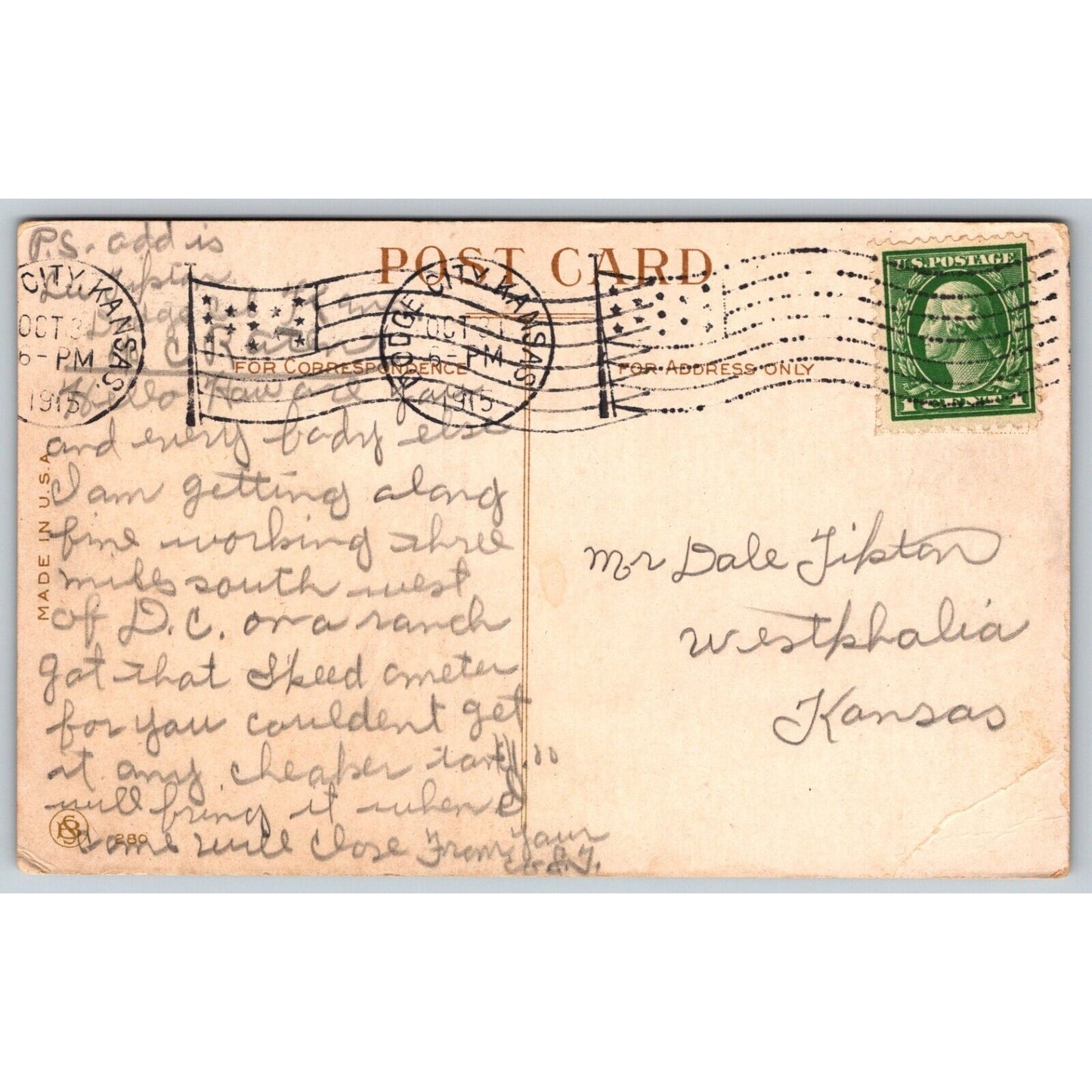 Funny Romantic Postcard "Take a Tip, Lets Have an Auto Trip" Automobile PM 1915