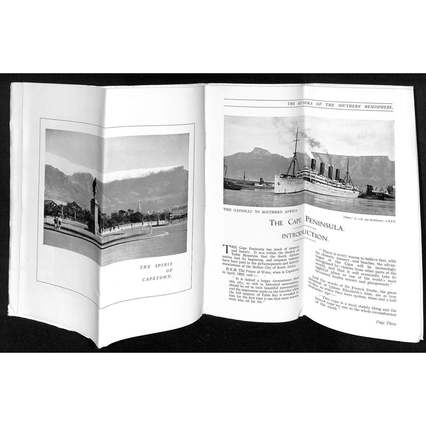 1930 Capetown & The Cape Peninsula Pictorial Travel Brochure w/ RR Map 32pp