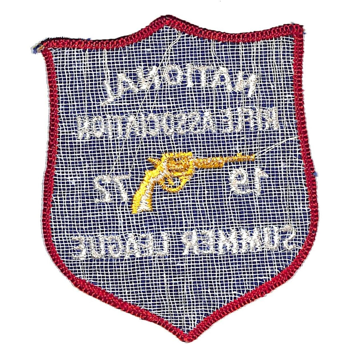 NRA Summer League 1972 Vintage Embroidered Patch 3 1/2" Pistol NOS VGC
