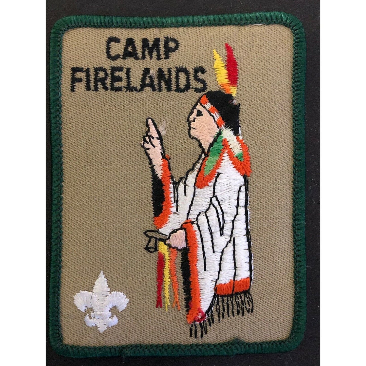 c1970's NOS Machine Stitched Embroidered Patch - BSA Boy Scout Camp Firelands