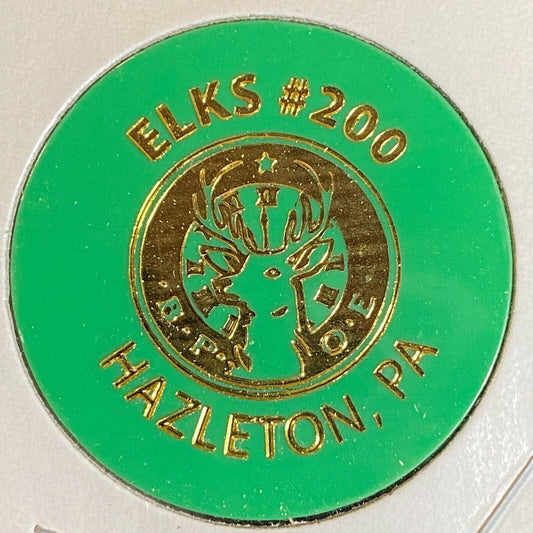 Hazelton, PA Elks #200 c1970's-80's Plastic "Domestic Bottle" GRN Token