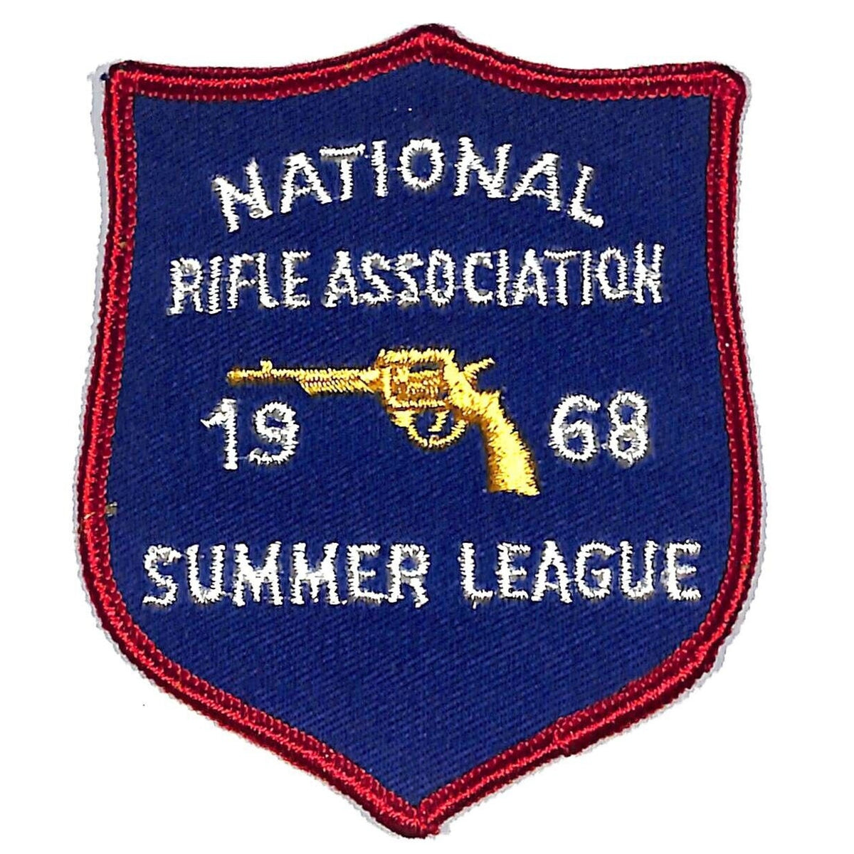 NRA Summer League 1968 Vintage Embroidered Patch 3 1/2" - Pistol NOS VGC
