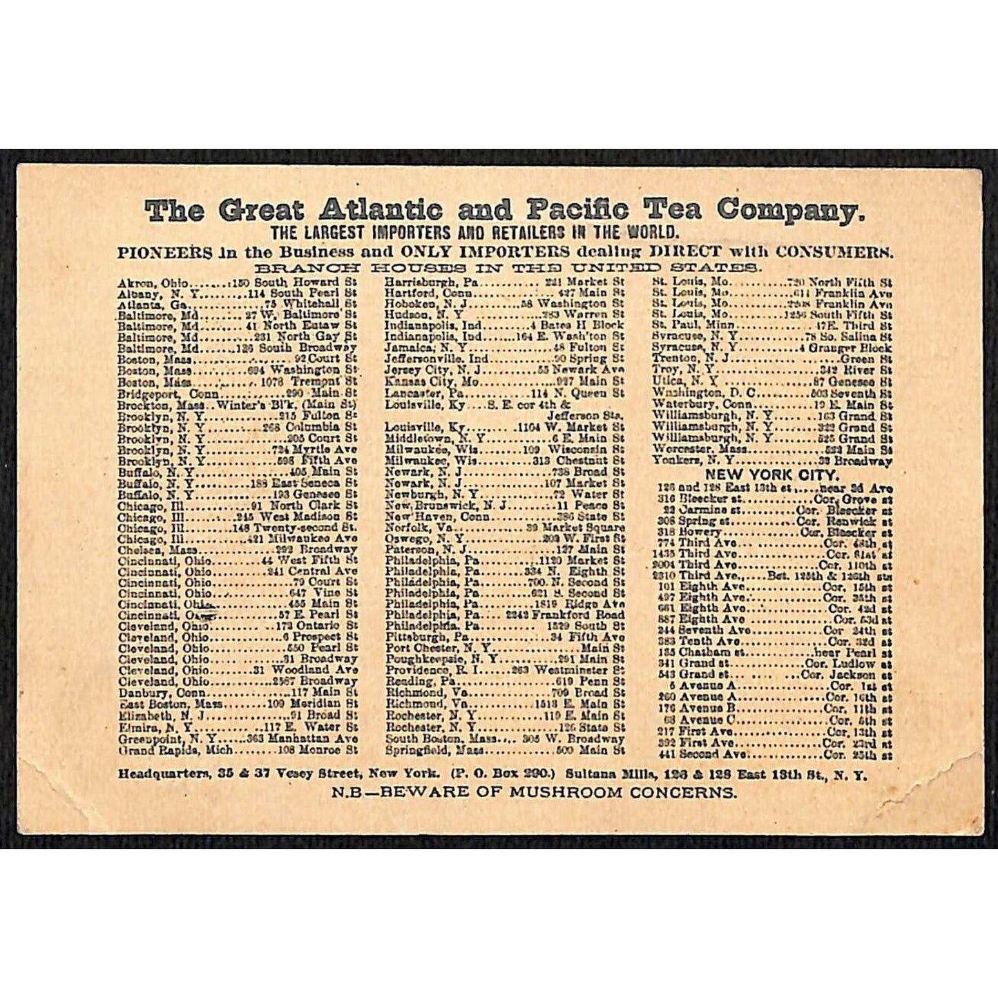 Great Atlantic and Pacific Tea Co. A&P Victorian Trade Card Girl Sword Soldier