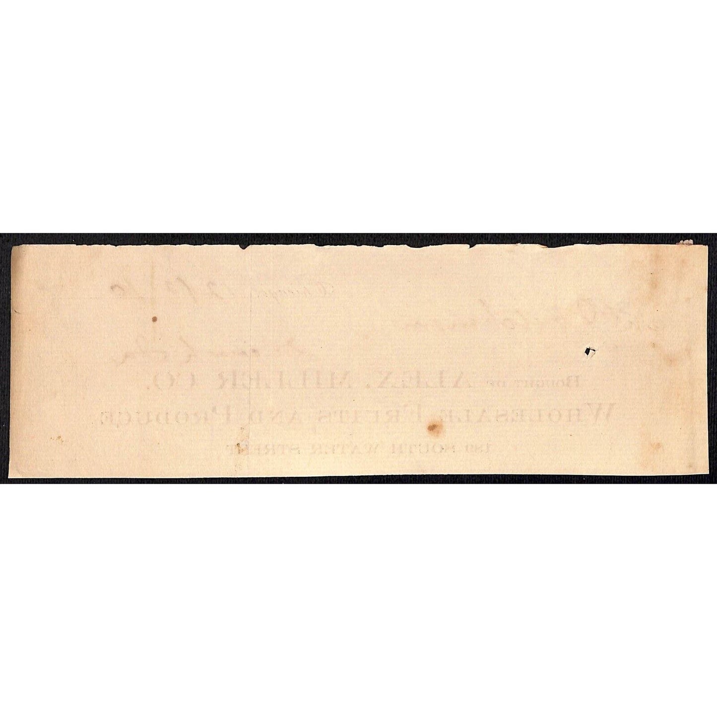 Alex Miller Fruits Produce Chicago HJ Hutchinson Decorah, IA* Cut 1901 Billhead