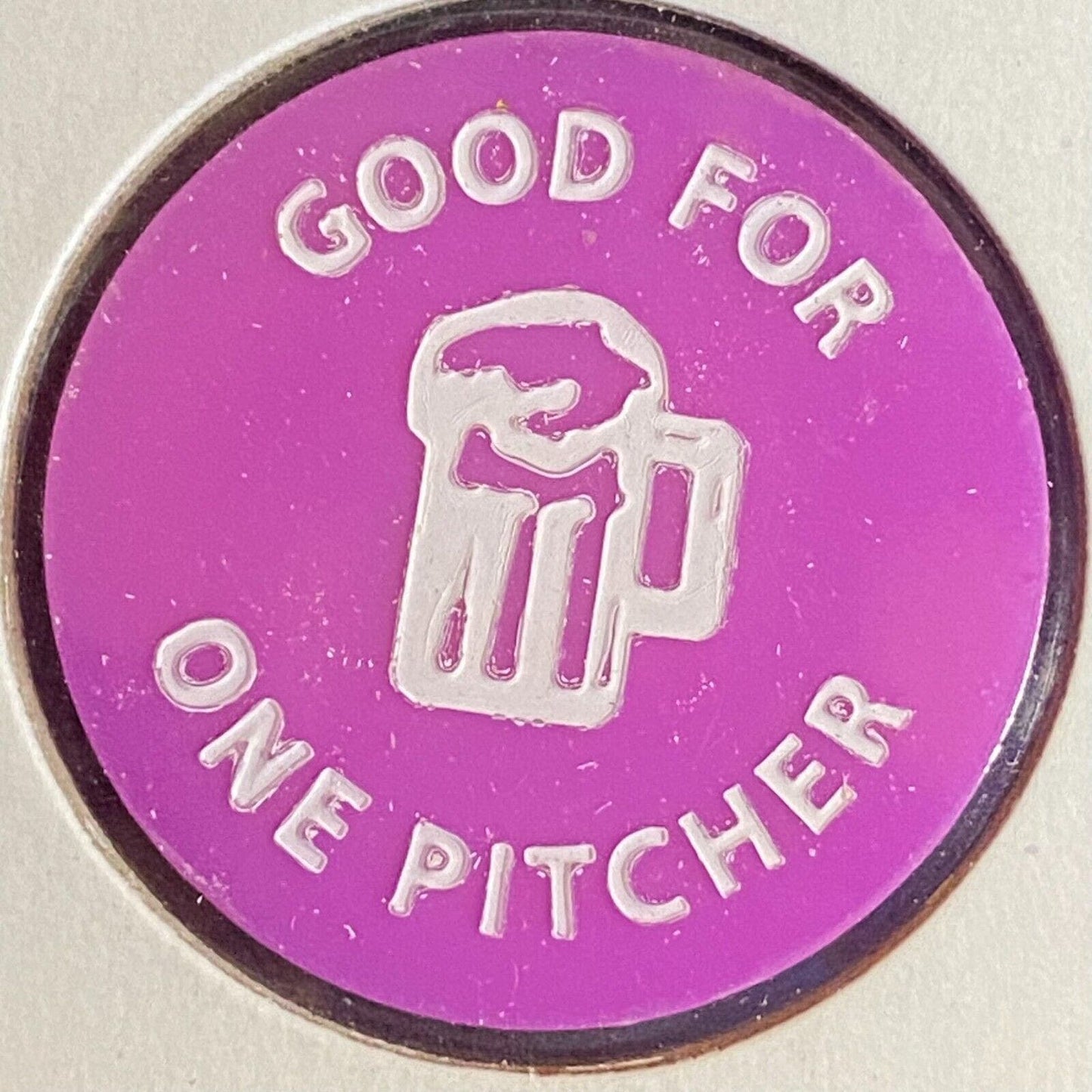 Jersey Shore, PA V.F.W. 5859 c1970's-80's Plastic "G/F One Pitcher" Token