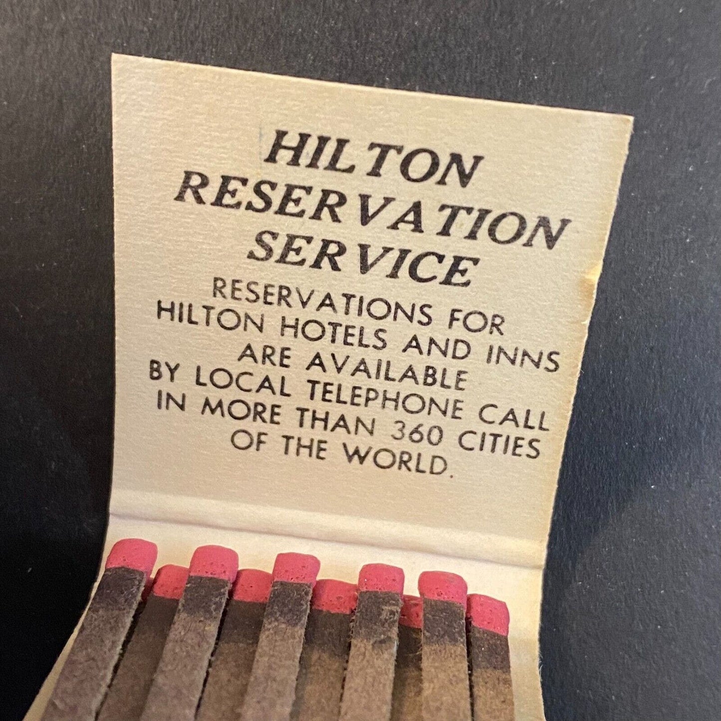 Hilton Hotels and Inns w/ Rainbow c1974-80's Full Matchbook VGC