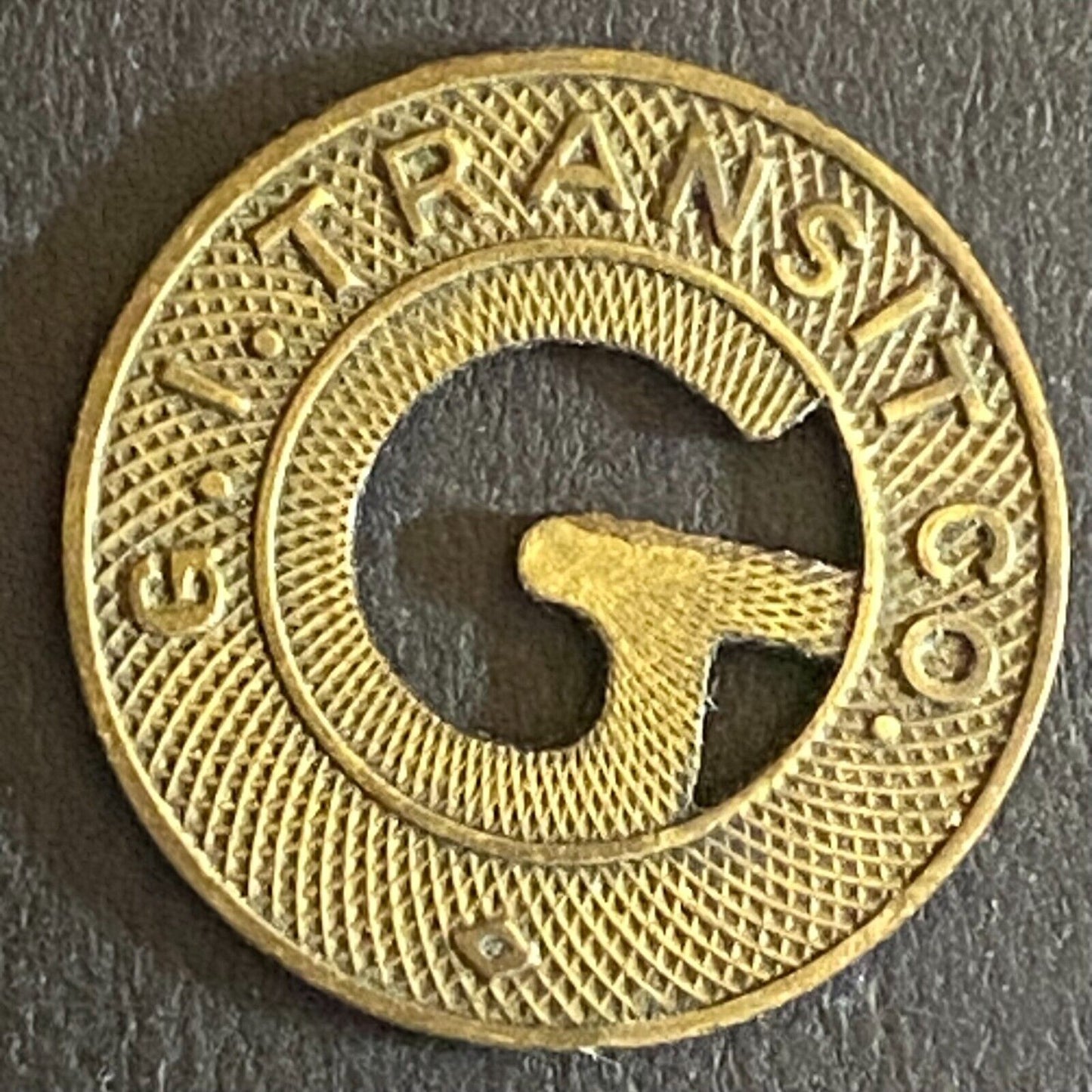 G.I. Transit Grand Island Nebraska G/F One Fare Token 16mm VGC
