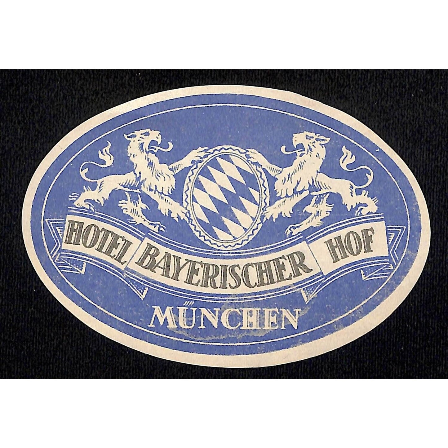 Hotel Bayerischer HOF Munchen Original Luggage Label NOS VGC (#1)